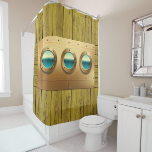 Rideau de douche portatif nautique
