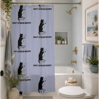 Rideau de douche pour chat