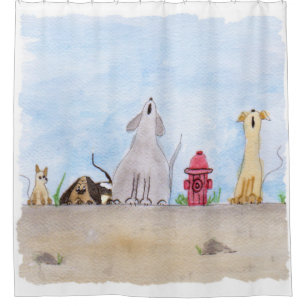 Rideau de douche pour chiens de Junkyard