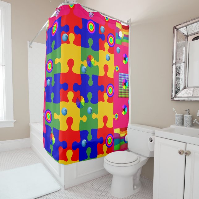 Rideau de douche pour enfants (En situation)