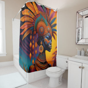 Rideau de douche pour femme africaine