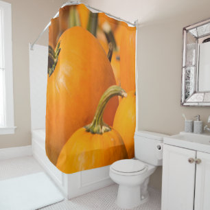 Rideau de douche pour la récolte de citrouille