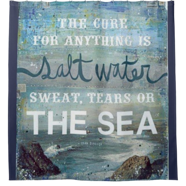 rideau de douche pour marin à caractères vintages (Devant)