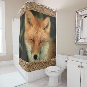 Rideau de douche Renard rouge