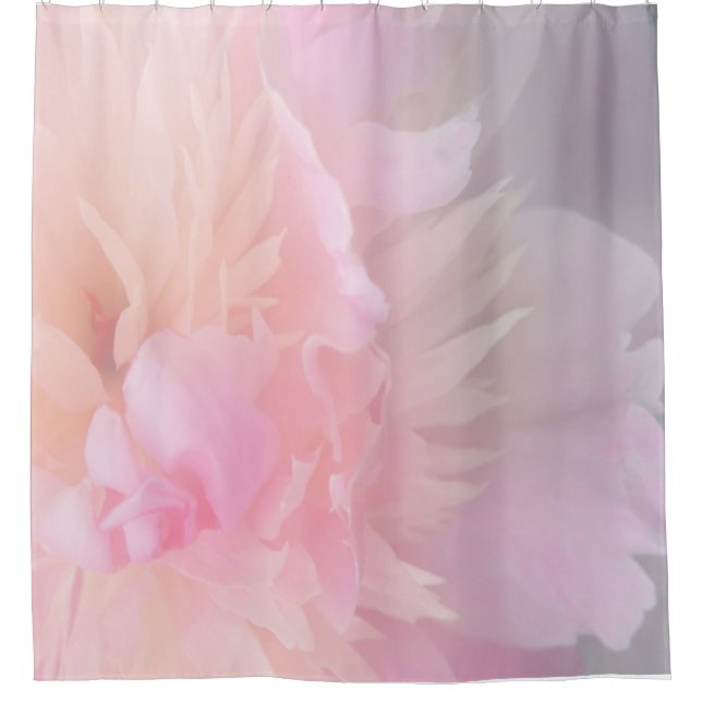 Rideau de douche rose floral (Devant)