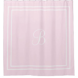 rideau de douche rose initial ou nom