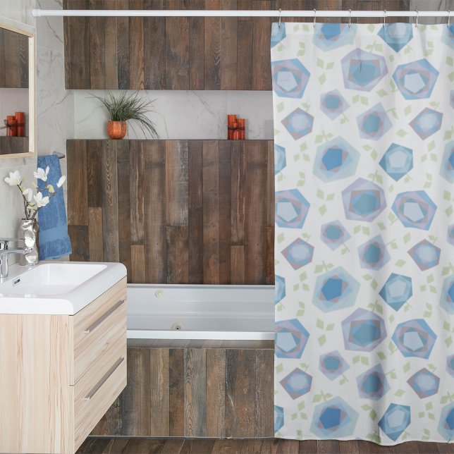 Rideau de douche Rose Motif Abstrait (Créateur téléchargé)