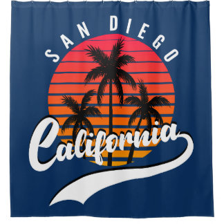 Rideau de douche San Diego Retro Sunset