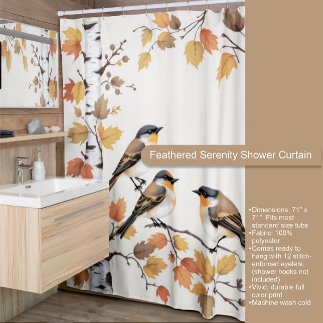 Rideau de douche Serenity en plumes (Créateur téléchargé)