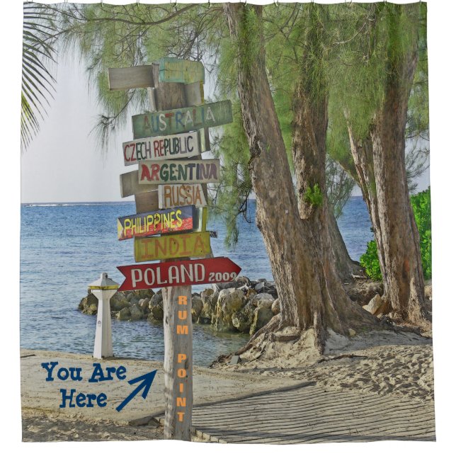 RIDEAU DE DOUCHE / SIGNES DE PAYS DU MONDE EN BOIS (Devant)