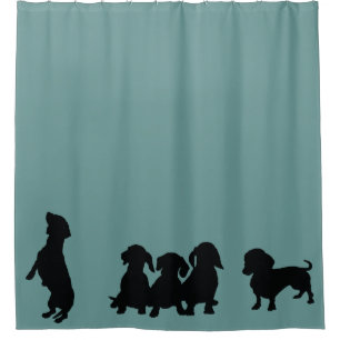 Rideau de douche Silhouette Dachshund