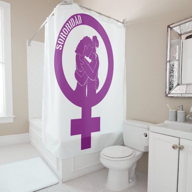 Rideau de douche sisterhood (En situation)