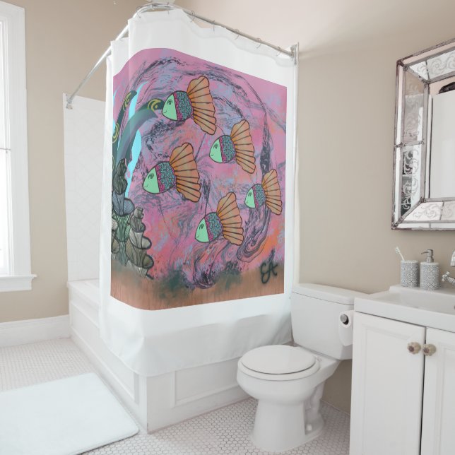 Rideau de douche sous la mer (En situation)