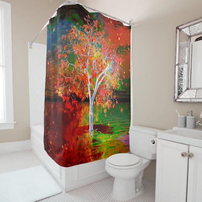 Rideau de douche Star Tree (En situation)