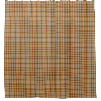 Rideau de douche Tartan Brun Rouge Gris Beige Rust