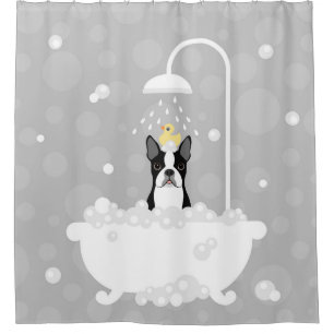 Rideau de douche Terrier de Boston