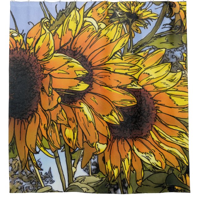 Rideau de douche Tournesol (Devant)