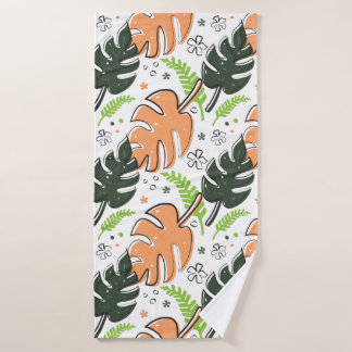 rideau de douche tropicale feuille