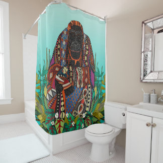 rideau de douche turquoise