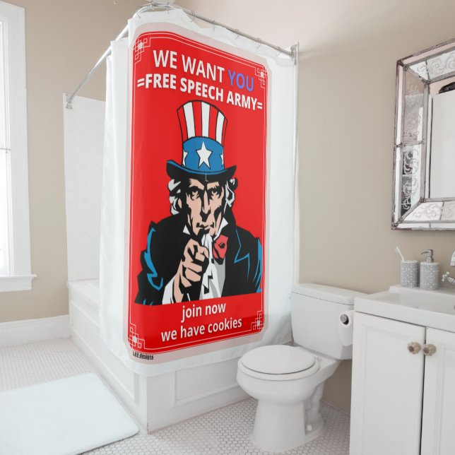 rideau de douche "UNCLE SAM" (En situation)