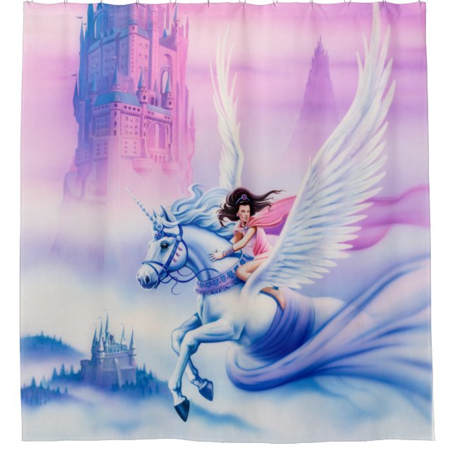 rideau de douche Unicorn Princess design (Devant)