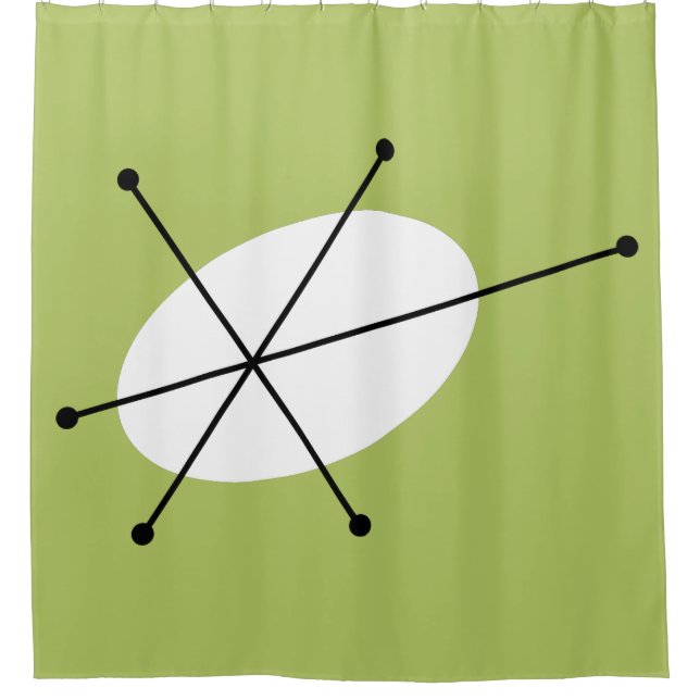 rideau de douche vert éblouissant (Devant)