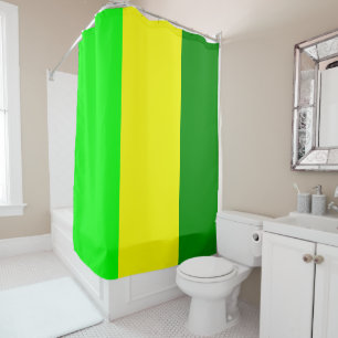 Rideau de douche vert Jaune