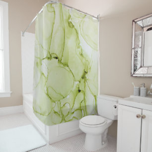 Rideau de douche verte Abstrait