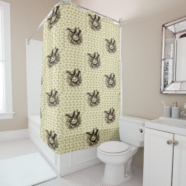 Rideau de douche victorien (En situation)