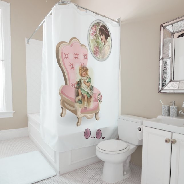 Rideau de douche victorien (En situation)