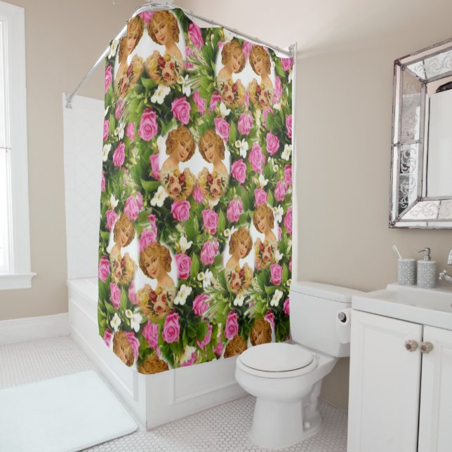 Rideau de douche victorien (En situation)