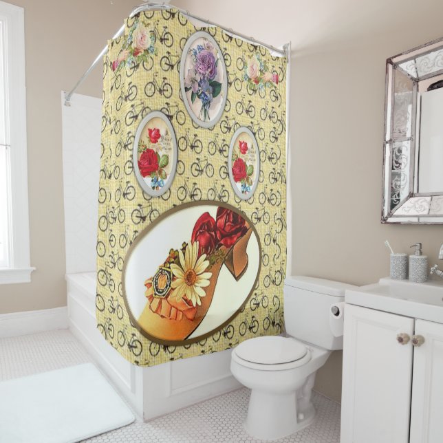 Rideau de douche victorien (En situation)