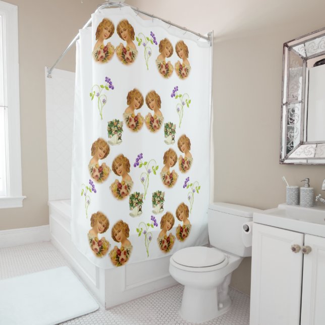 Rideau de douche victorien (En situation)