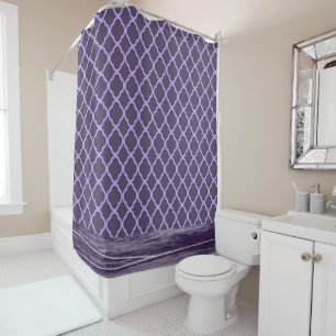 Rideau de douche violet
