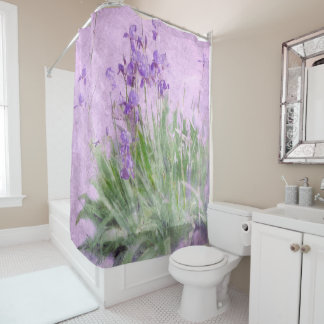 Rideau De Douche Violet Irises