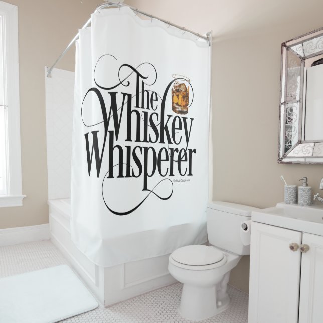 Rideau de douche Whiskey Whisperer (En situation)