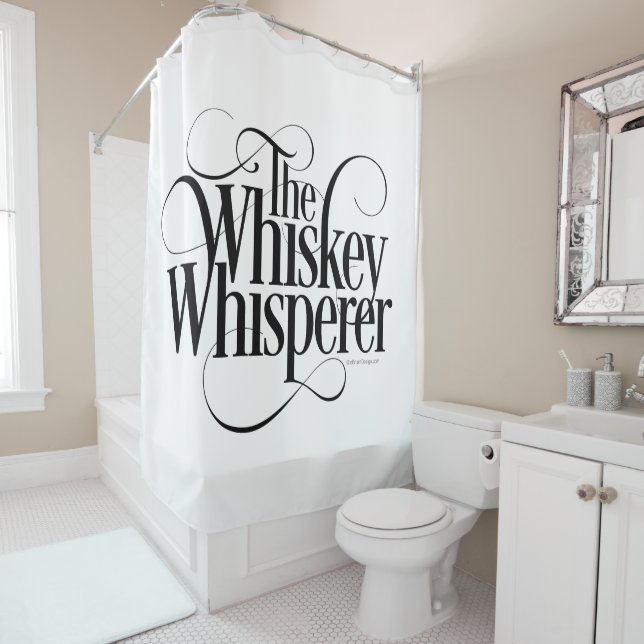 Rideau de douche Whiskey Whisperer (En situation)