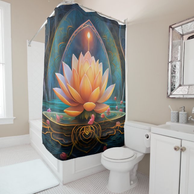 Rideau de douche zen (En situation)