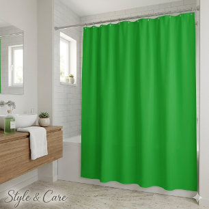 Rideau de salle de bain vert perroquet au look élé