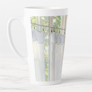 Rideau de Tasse à Latte dans le Vent