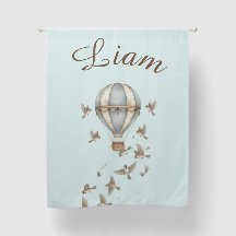 Rideau en aquarelle personnalisé au nom de bébé ga