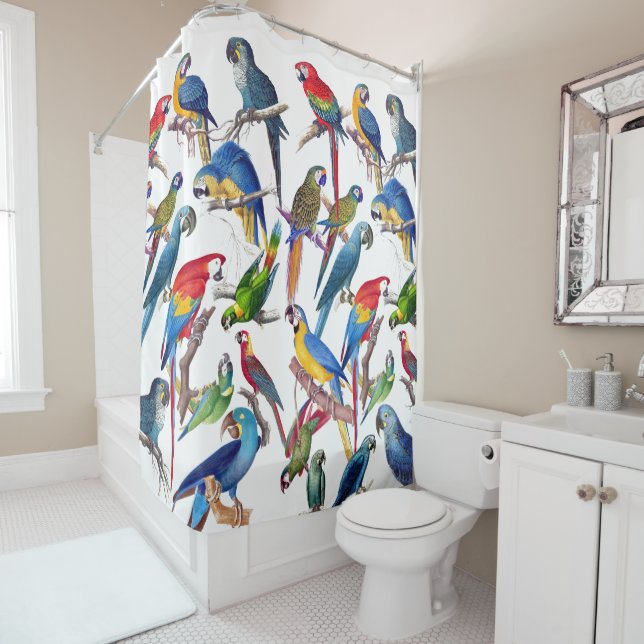 Rideau en douche animal de faune d'oiseaux de (En situation)