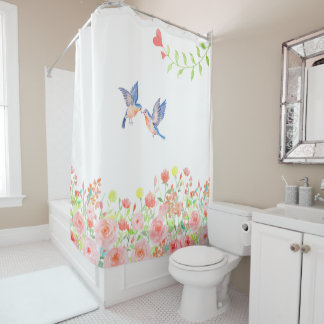 rideau en douche assez élégant de jardin de roses