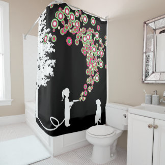 rideau en douche banksy de noir de style de