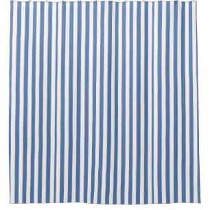 rideau en douche bleu de motif de rayures vintages