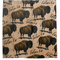 Rideau en douche de bison de Buffalo de Tatanka