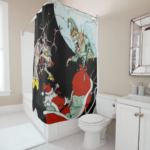 Rideau en douche de cauchemar de Noël