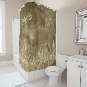 Rideau en douche de cerfs communs de mâle