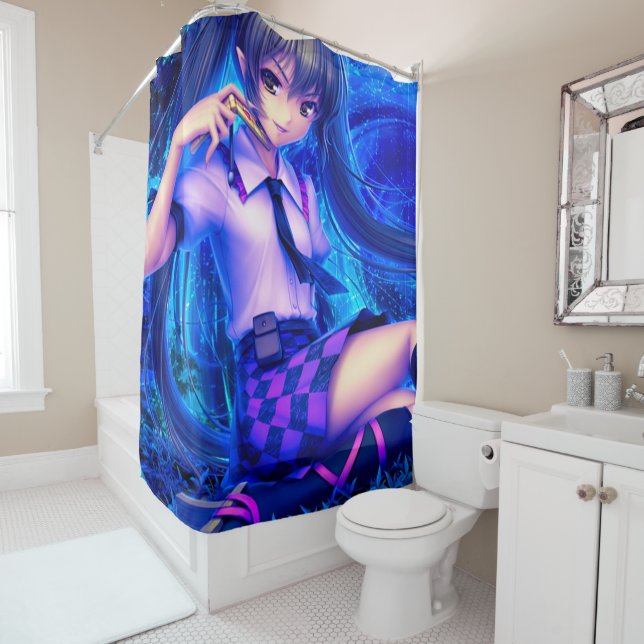 Rideau en douche de fille de vampire d'Anime (En situation)