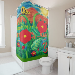 Rideau en douche de fleur